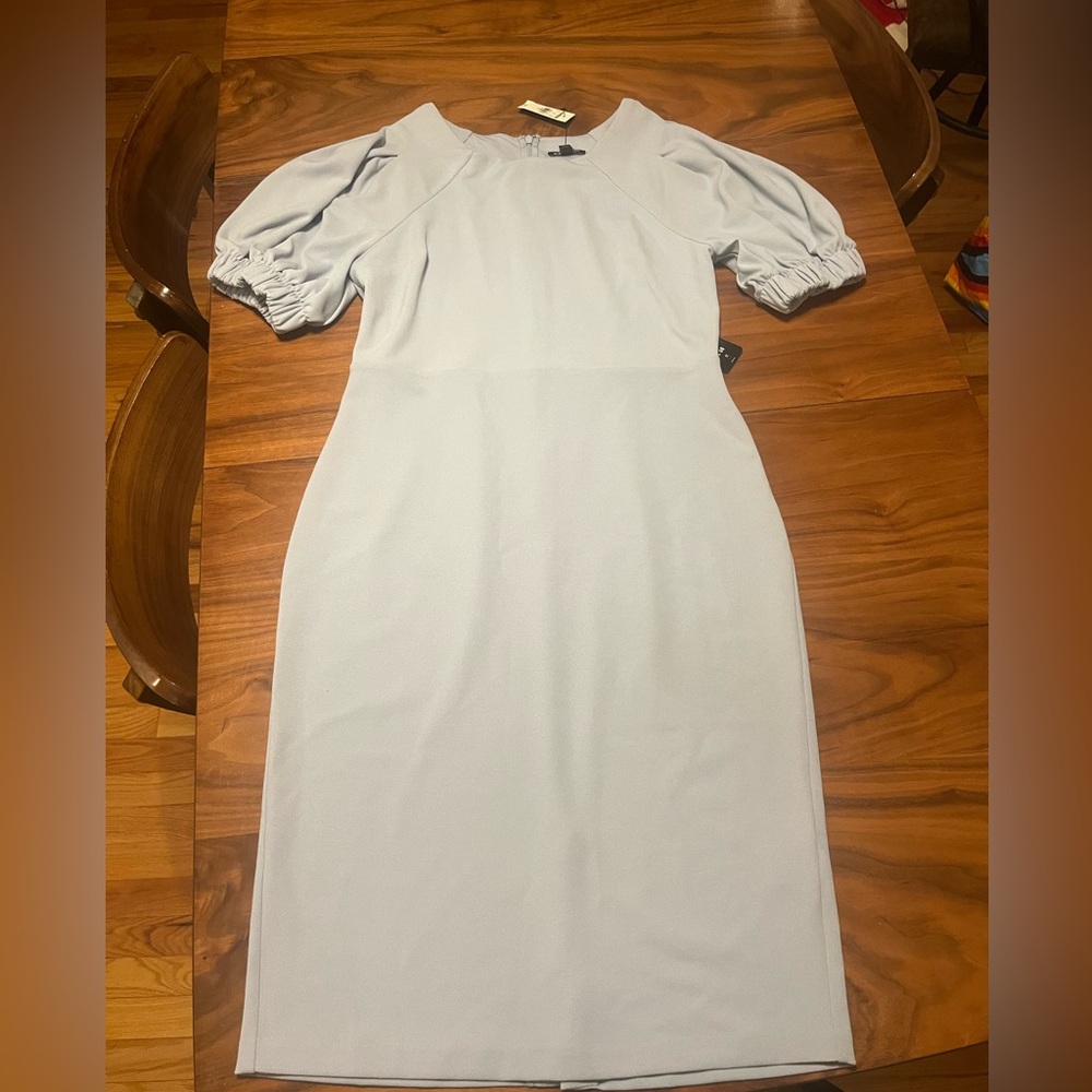 Express woman’s dress light blue see pics of color close up, size M